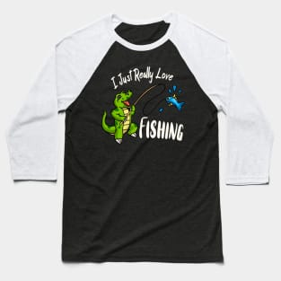 Angler Crocodile Fishing Sport Funny Kids Baseball T-Shirt